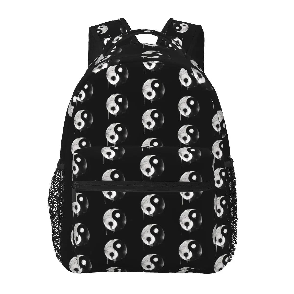 Yin Yang Spray Painted Backpack for Girls Boys Travel Rucksack Backpacks for Teenage