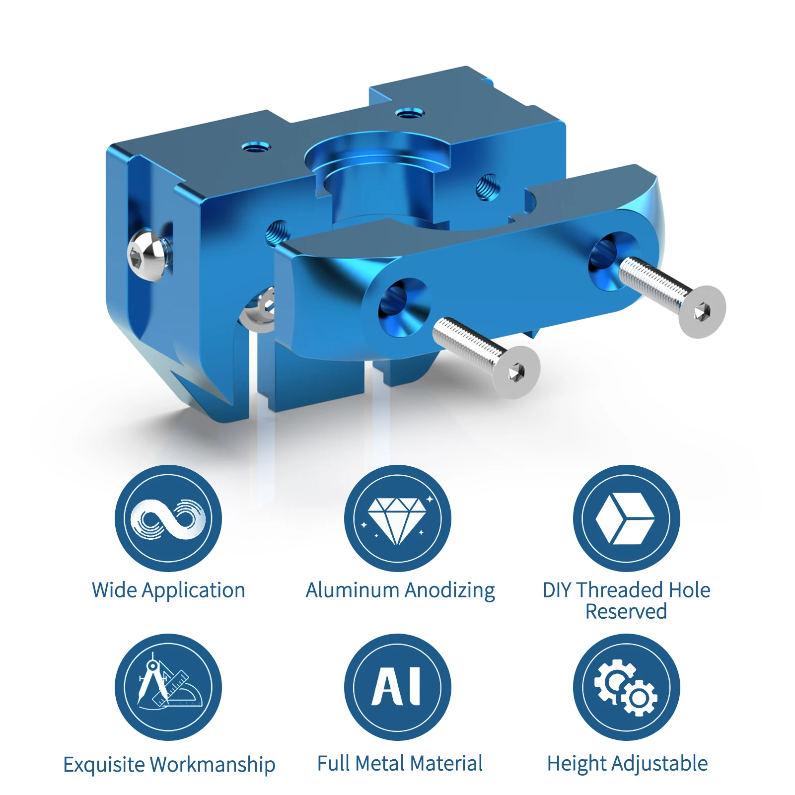 

Цельнометаллическое мульти-крепление V6 и V6 Volcano для Hotends для принтеров CR10 S/CR10 Pro/Ender-3/Ender-3S/Ender-3 PRO/Ender 6