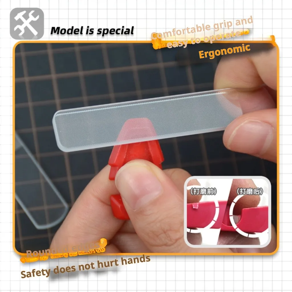 Nasedal Washable Polishing Glass File for Gundam Model Nail Repair Friction Art Tool Nano Polishing Tool for Nail Art Glass File