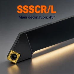 1pc SSSCR1616H09 SSSCR2020K09 SSSCL2525M09 External Turning Tool Holder SCMT Carbide Inserts Lathe CNC Cutting Tools Set