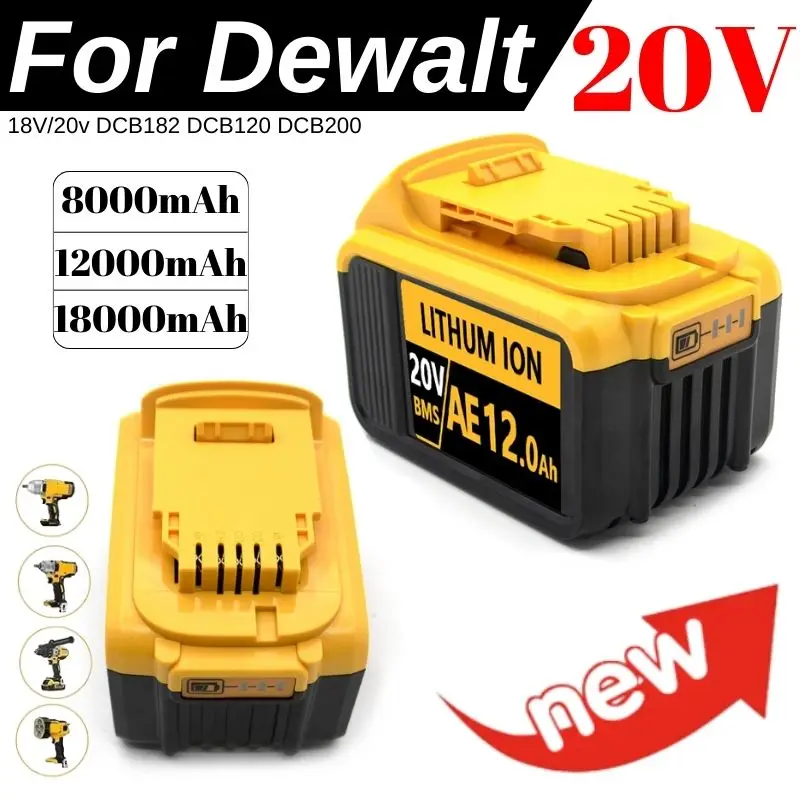 

Для DeWalt 20 В 8/12/18 Ач MAX литий-ионный аккумулятор для аккумуляторов Flexvolt Tool Сменный аккумулятор