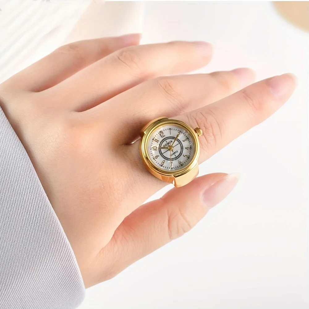 Trendy Paar Horloges Mini Punk Vinger Ring Horloge Rond Creatieve Quartz Horloges Mode Accessoires