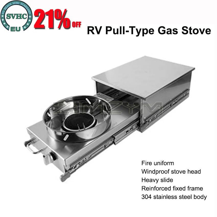 RV Stainless Steel Gas Stove Pull-out Slide Out Kitchen For Camper Trailer Caravan Motorhome