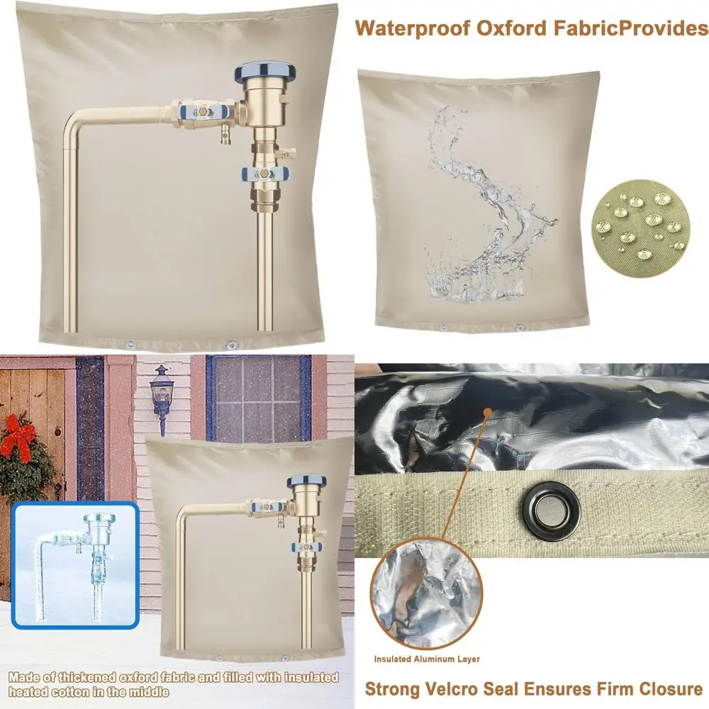 

Winter Insulation Covers for Outdoor Pipes and Faucets, Protect Against Freeze Damage