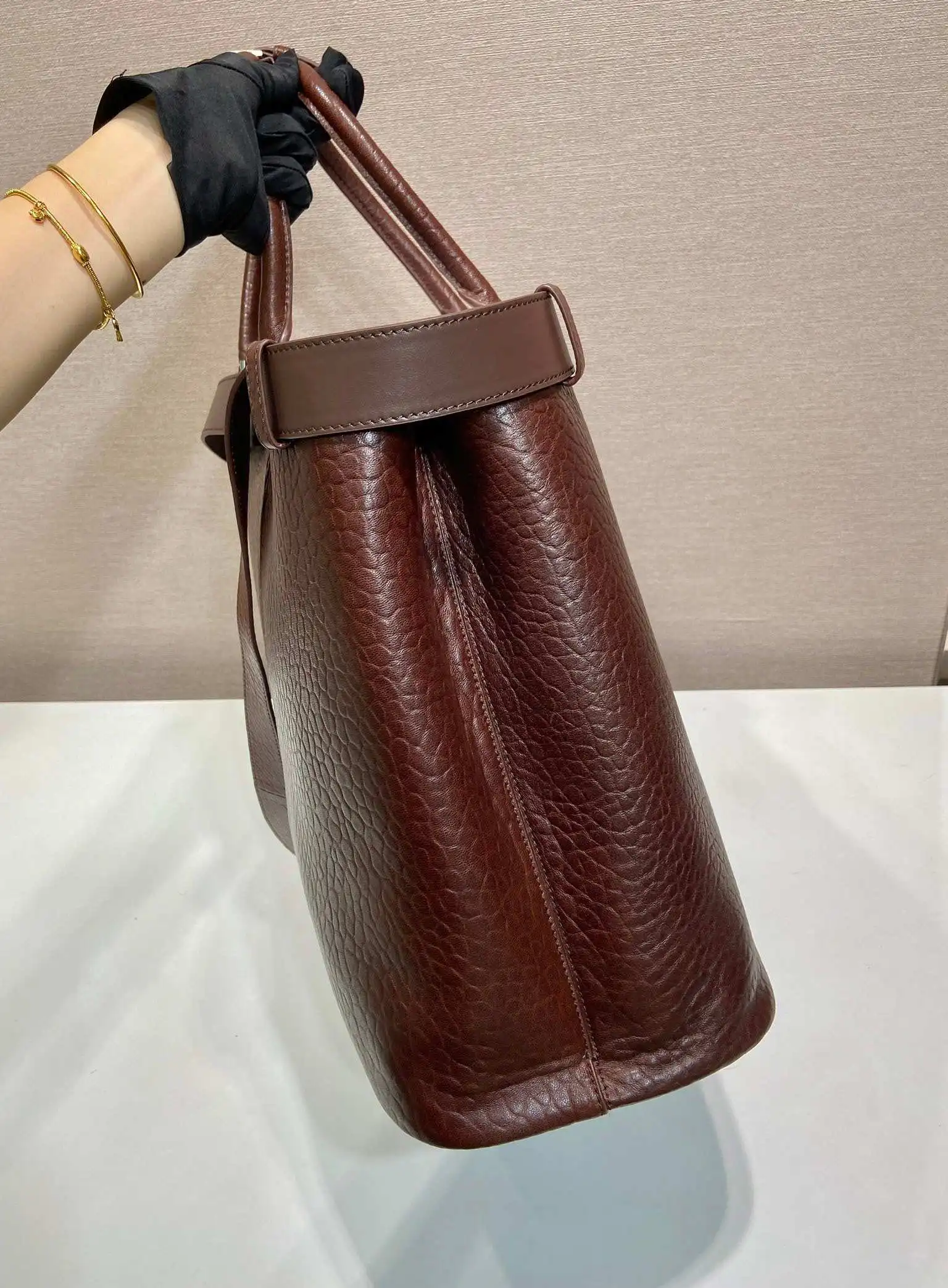 2025 Fall Winter New Men's Large Tote Bag, Genuine Sheepskin Leather Briefcase, Messenger Bag for Laptop, Crossbody Shoulder Bag