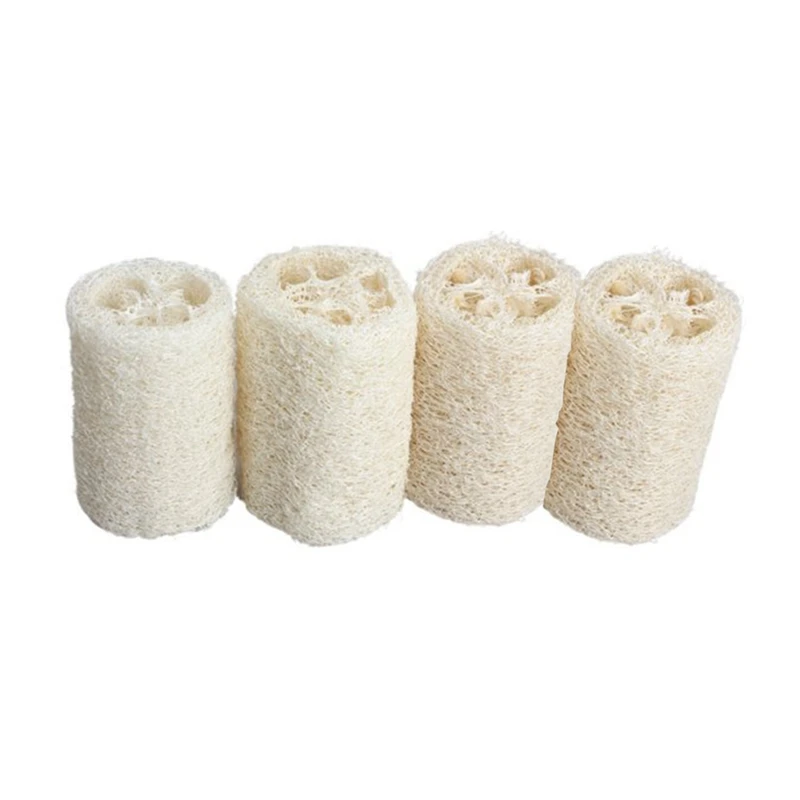 50Pcs Body Shower Loofah Sponge Natural Loofah Exfoliating Bath Sponge White Premium Exfoliating Biodegradable Loofah