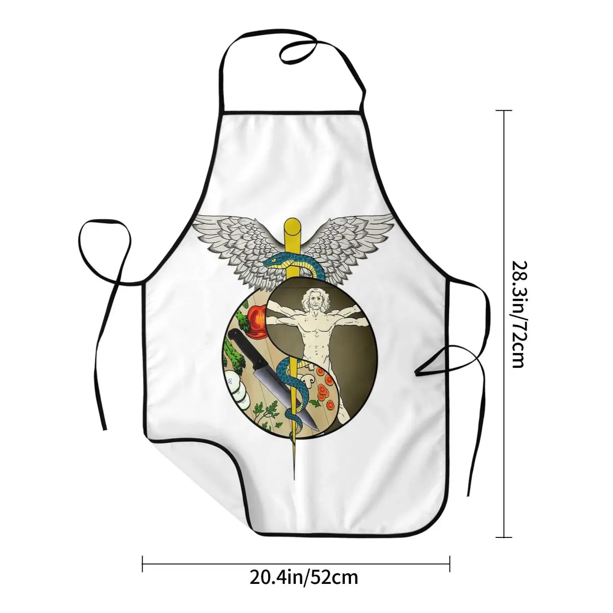 Culinary Medicine Aprons Chef Cooking Baking Tablier Waterproof Bib Kitchen Cleaning Pinafore for Women Men Gardening