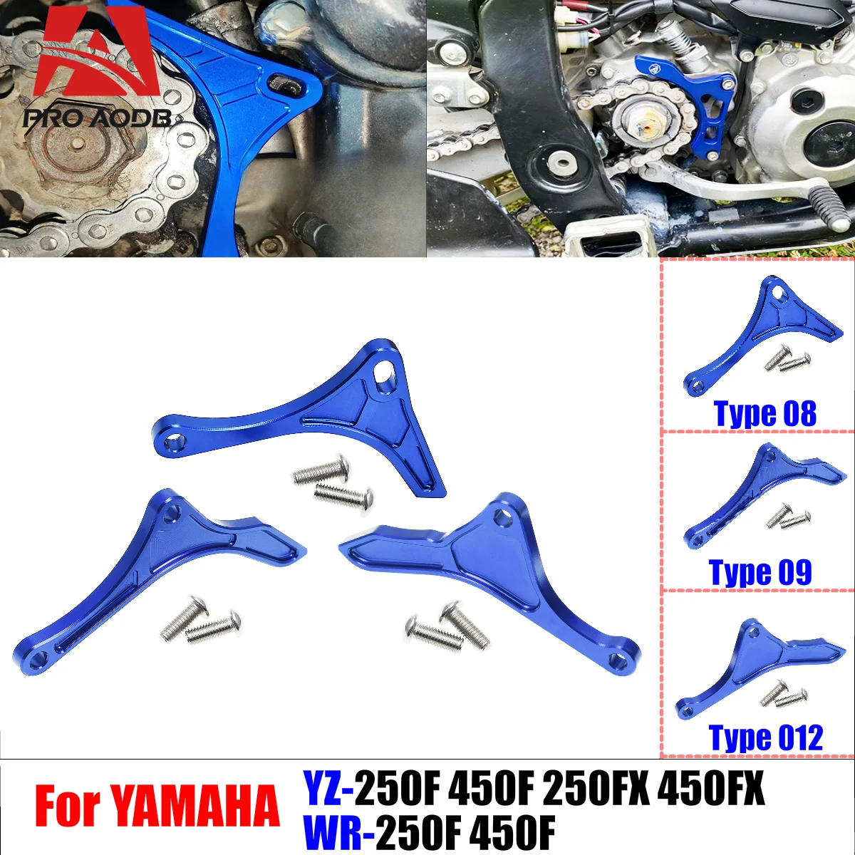 

For Yamaha Motorcycle WR250F WR450F 2001-2019 YZ250F YZ450F 2001-2020 Durable CNC Engine Plate Case Saver Cover Guard Protector