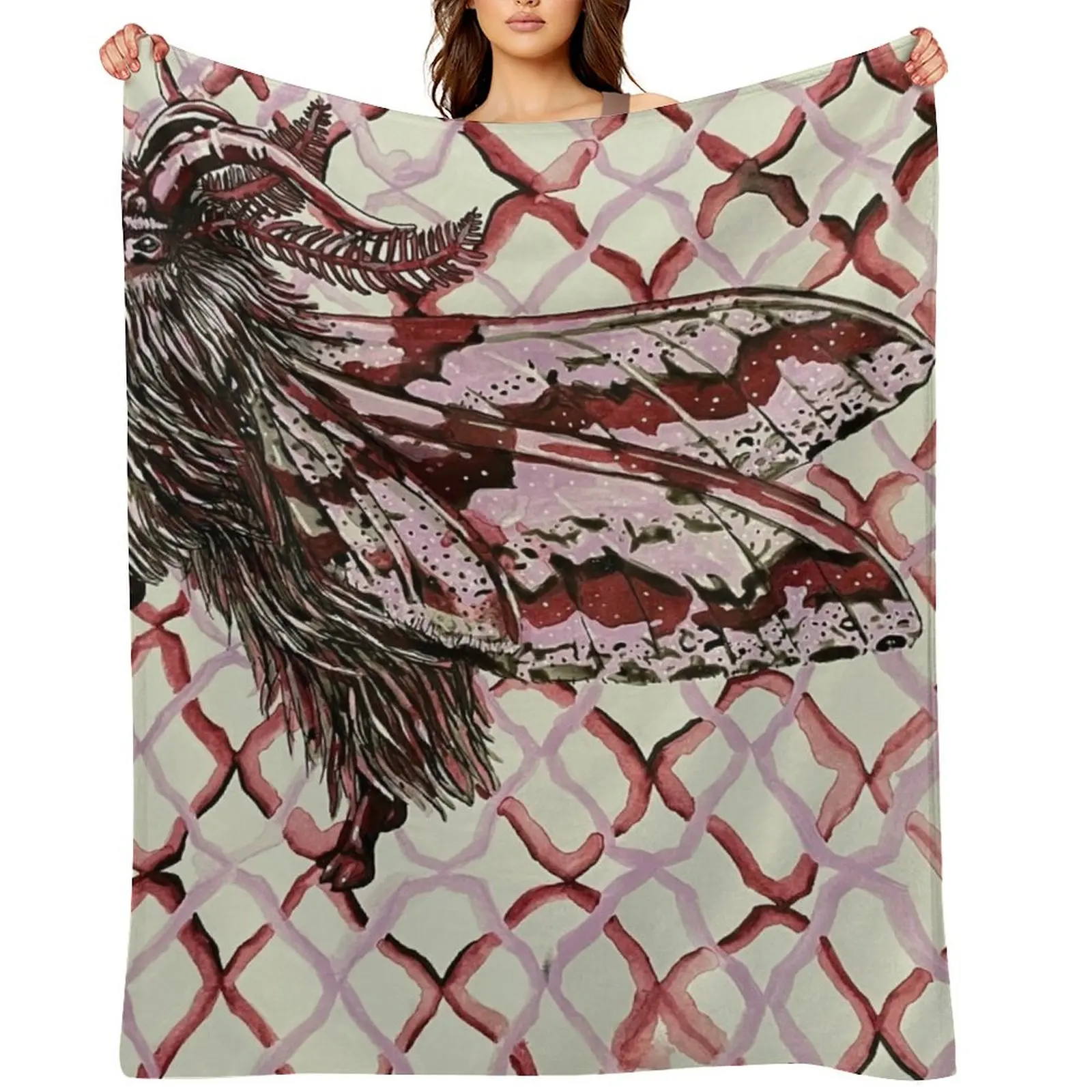 

Goth Throw Blanket Flannel Summer Beddings decorative Plaid on the sofa Blankets