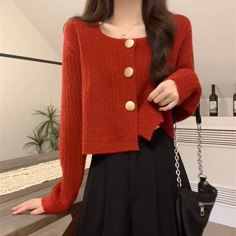 

Spring 2025 Women's Knitwear Ultra ort Length Long Sve Cardigan No Pilling South Oil High End Faion New Arrival