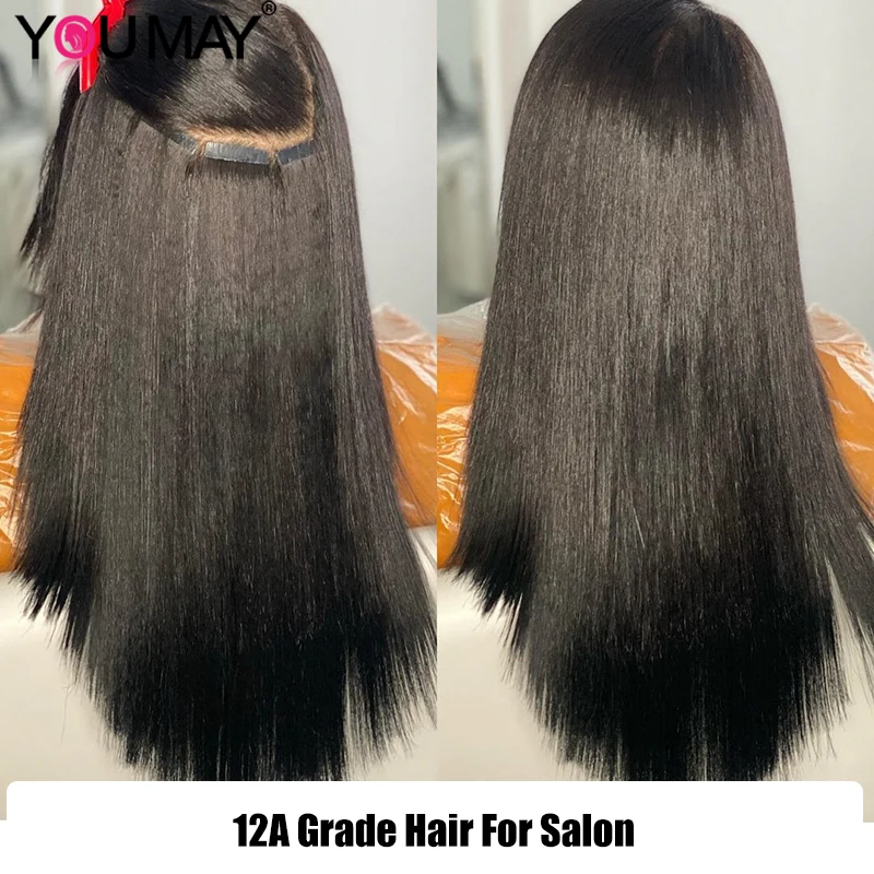 Extensiones de cabello humano Yaki Tape Ins para mujeres negras, 100% cabello humano virgen indio Real, cinta sin costuras, paquetes de cabello Yaki