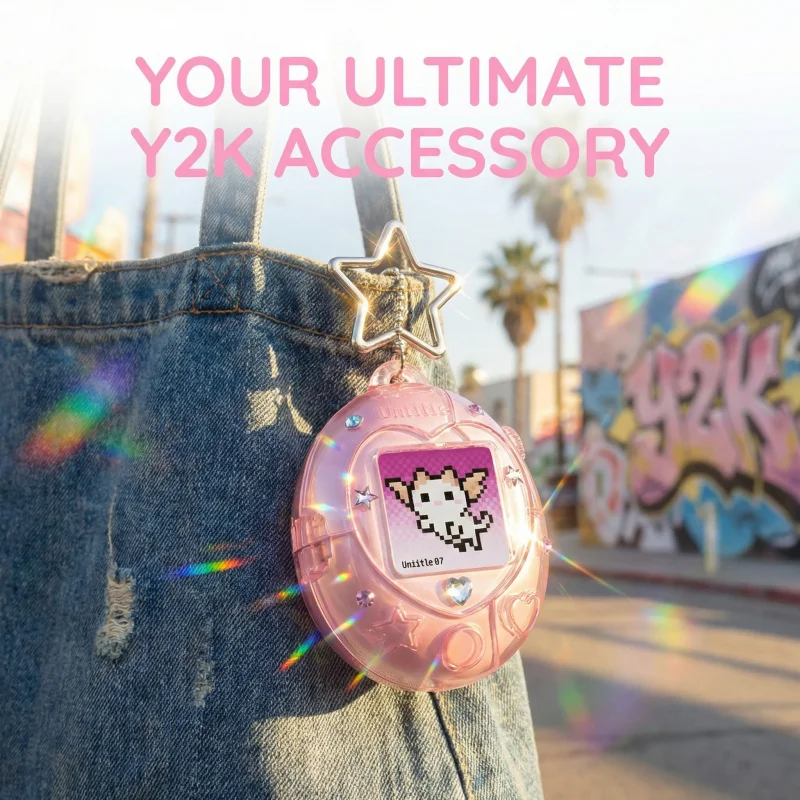 Niedliche Tamagotchi Airpods Pro 2 1 Hülle, Sternen-Lanyard Silikon-Kopfhörer-Aufbewahrungstasche, Rosa Transparente Ästhetische Schreibtischdekoration