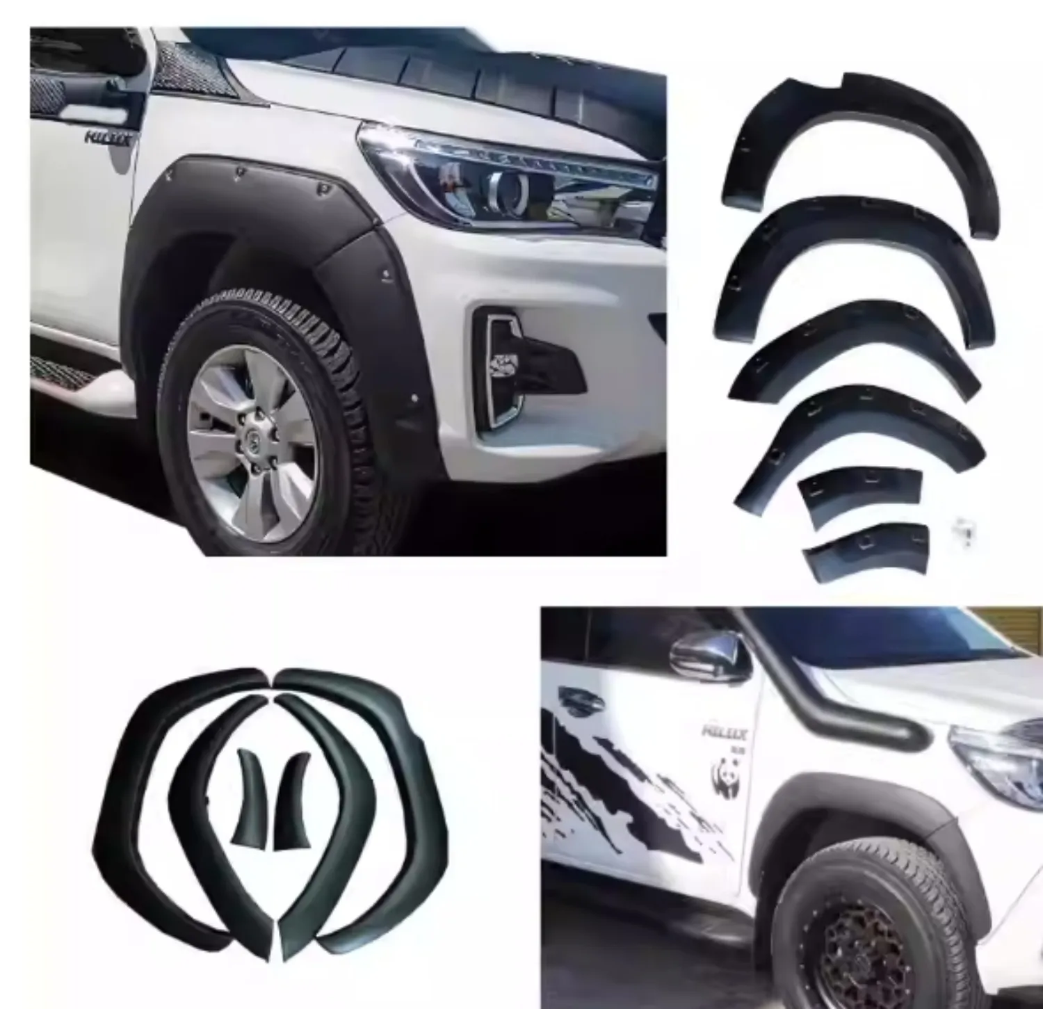 

Car Fender Flares Arch Wheel Eyebrow Protector Mudguard Sticker for Toyota REVO