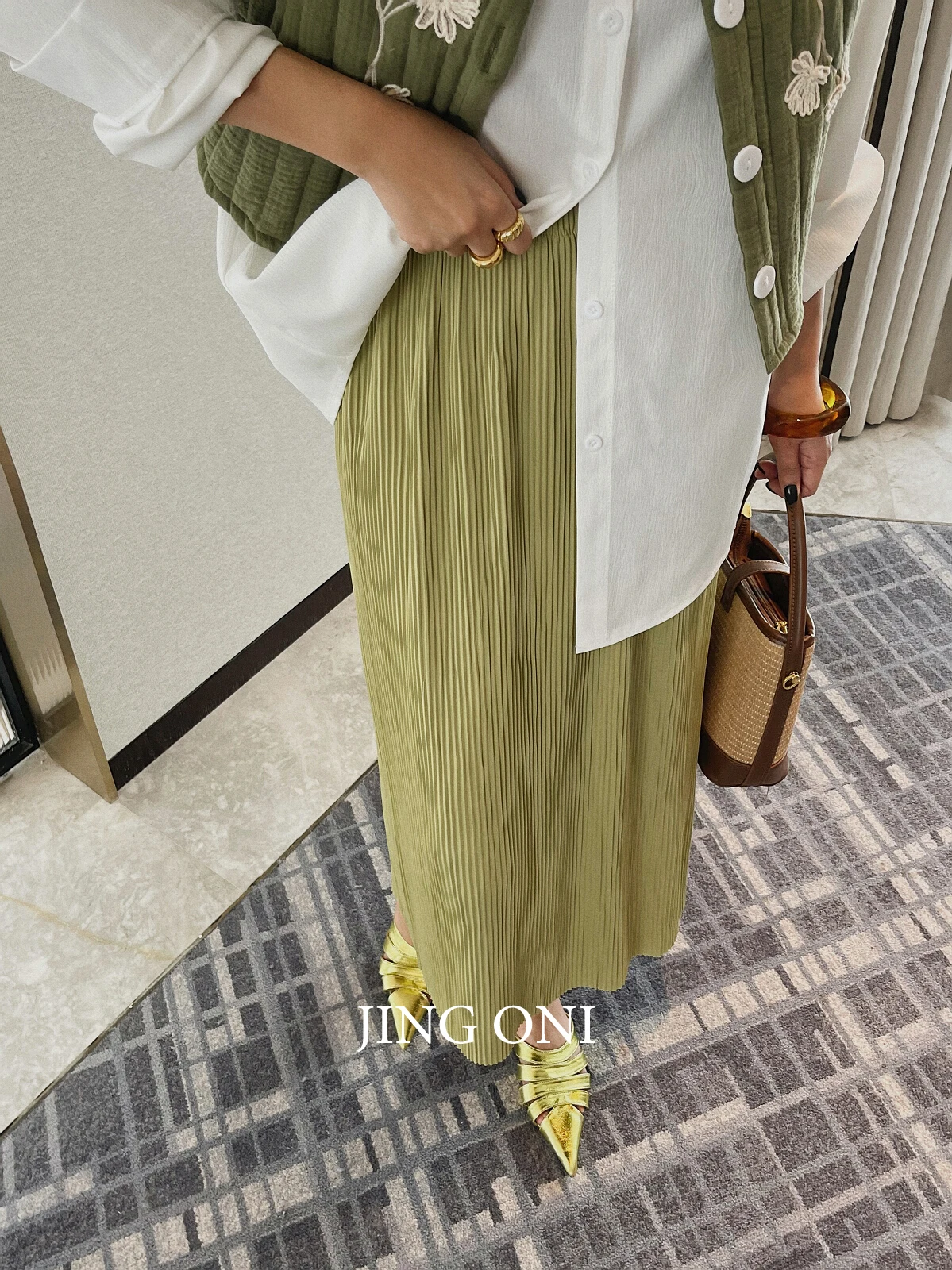 

Pleated Long Skirt Y2k Women Clothing Fashion 2023 90s Vintage Korean Stylish Elegant Luxury Tulle Elastic Waist Chic