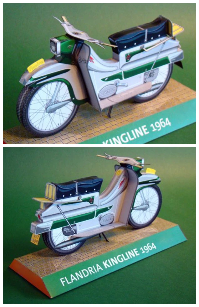 

Flandria Kingline 1964 Sctooer мотоциклетная ручная работа набор бумажных моделей игрушка ручной работы
