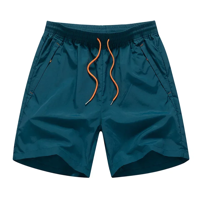 Doppellagige Badehose, kurze, schnell trocknende Strandshorts, Badehose mit Reißverschlusstaschen