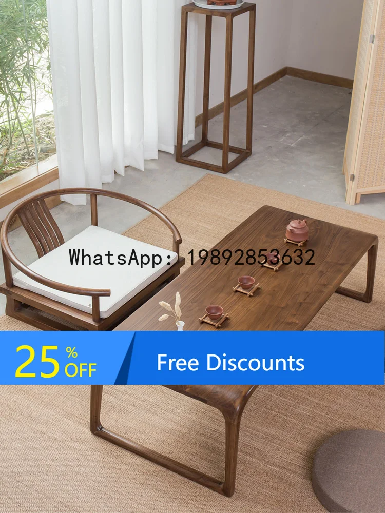 YFY Tea  Japanese Style Tea  Zen Style Solid Wood Low   New  Style Tea  Bay Window Balcony Home Study Kang