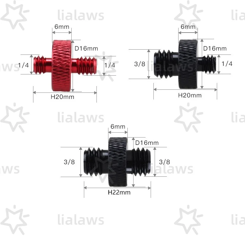 1/4 To 1/4 Camera Conversion Screw Tripod Screw Adapter Aluminum Alloy Conversion Nut Photography Accessories