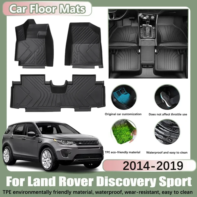 

Автомобильные коврики LHD для Land Rover Discovery Sport L550 2014-2019 2015 2016 TPE, автомобильные водонепроницаемые подкладки для ног, аксессуары для подкладки под заказ