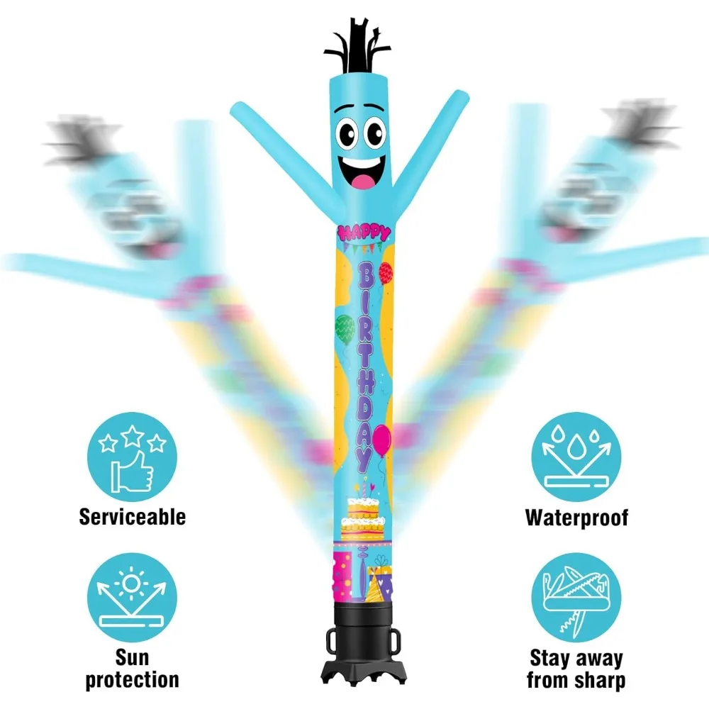 20FT طويل القامة نفخ أنبوب رجل الرقص الرجل للإعلان في الهواء الطلق تعزيز الأعمال عيد ميلاد سعيد الديكور #5