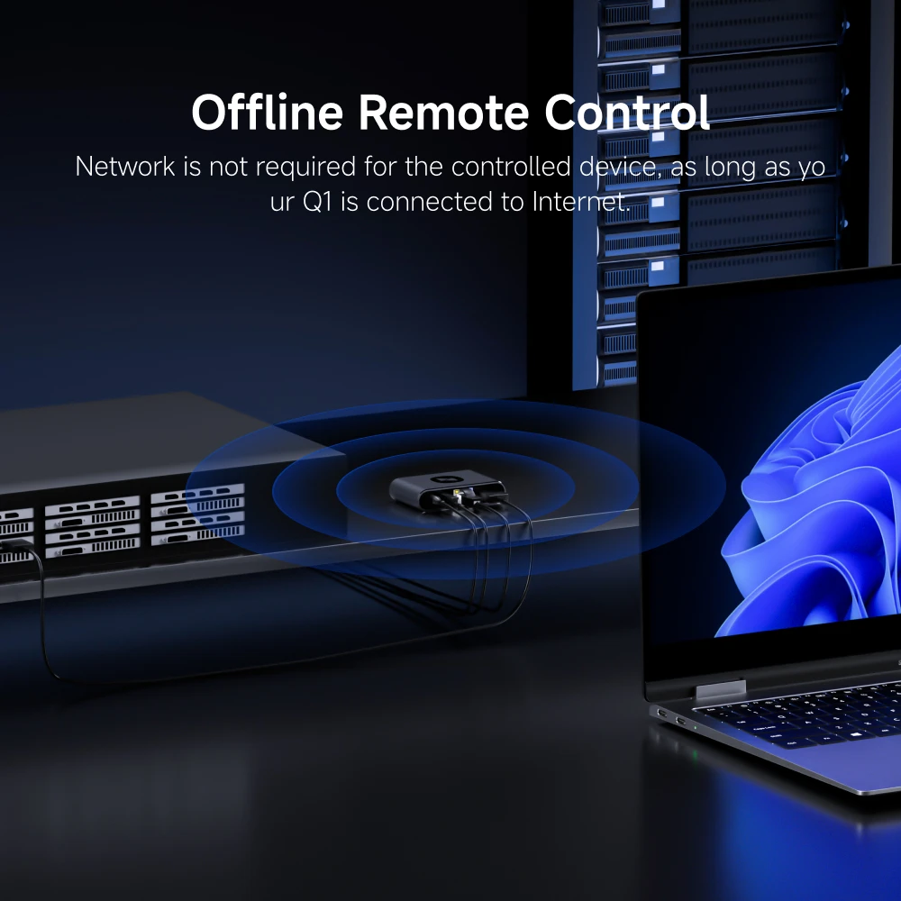 AweSun حجم صغير سحابة KVM Q1 التحكم عن بعد سطح المكتب الكمبيوتر المحمول دون اتصال بالإنترنت الوصول عبر الإنترنت JetKVM BIOS SSH اتصالات البيانات