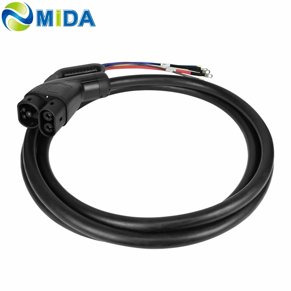 MIDA 250A CCS2 Combo 2 DC Charging Plug With 5 Meters Cable 250kW 1000V For CCS2 DC Charging Station