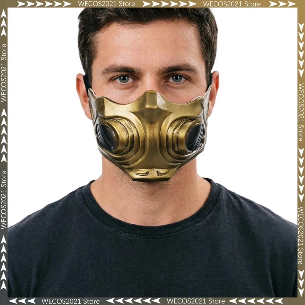 Game Mortal Kombat 11 Scorpion Mask Headwear Cosplay Fantasy Costume Accessories MK11 Game Adult Men Roleplay Fantasia Prop