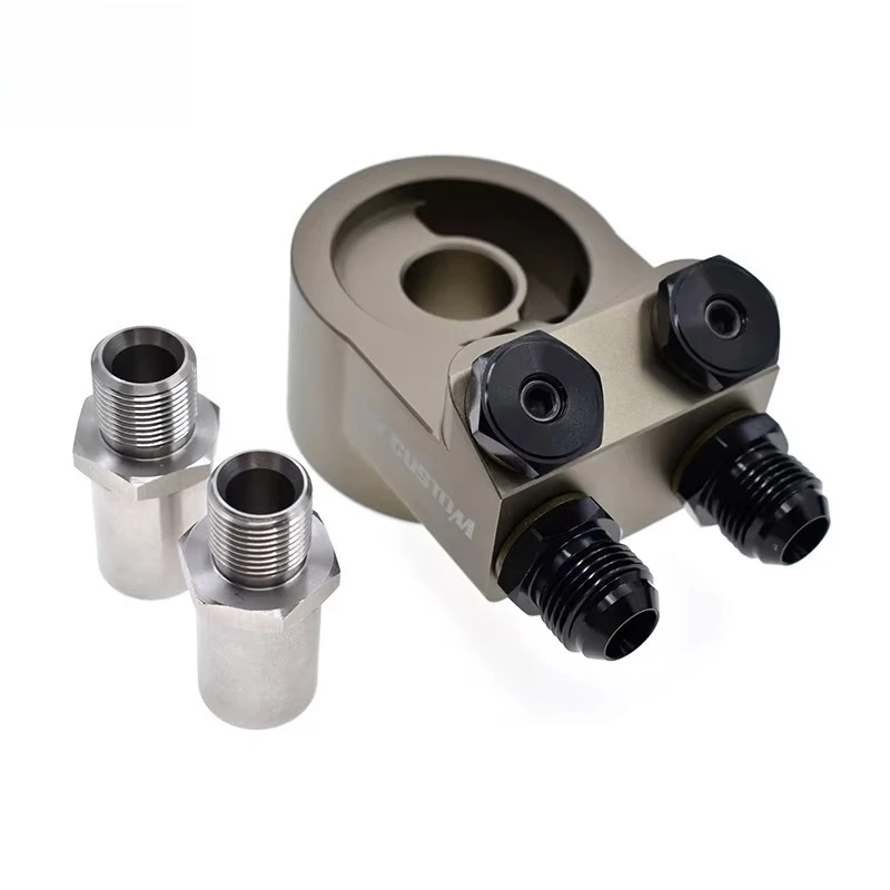 

AN8 AN10 Aluminum Anodized Oil Filter Sandwich Plates for Subaru BRZ Oil Filter Adapter With 80 Degree Thermostat