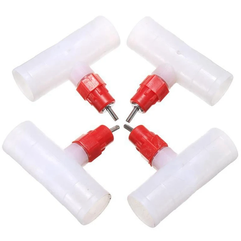 Chicken Nipples Tee Fittings - Fully Automatic Poultry Waterers Kit Chicken Water Drinker 200 Pack