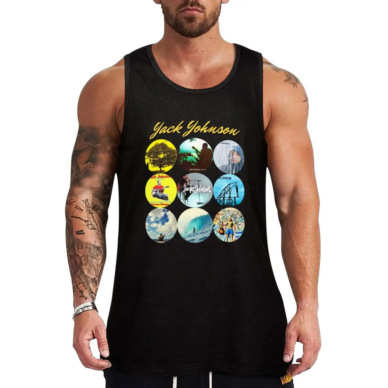 Jack Johnson Essential T shirt / Stickers Tank Top Everyday Basic Tank Top Comfort Cotton Undershirt