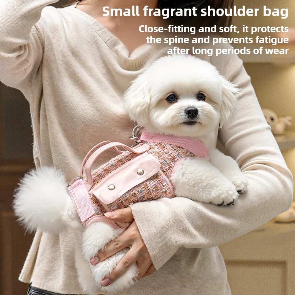

Small Dog Carrier Bag Fashion Pet Shoulder Crossbody Backpack Lightweight Portable for Small Dogs