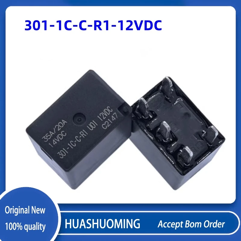 10PCS/Lot    NeW  301-1C-C-R1 301-1C-C-R1  U01 12VDC   301-1C-C-R1-24VDC   301-1C-C-R1 U02 24VDC  5PIN  35A/20A/24VDC 12VDC