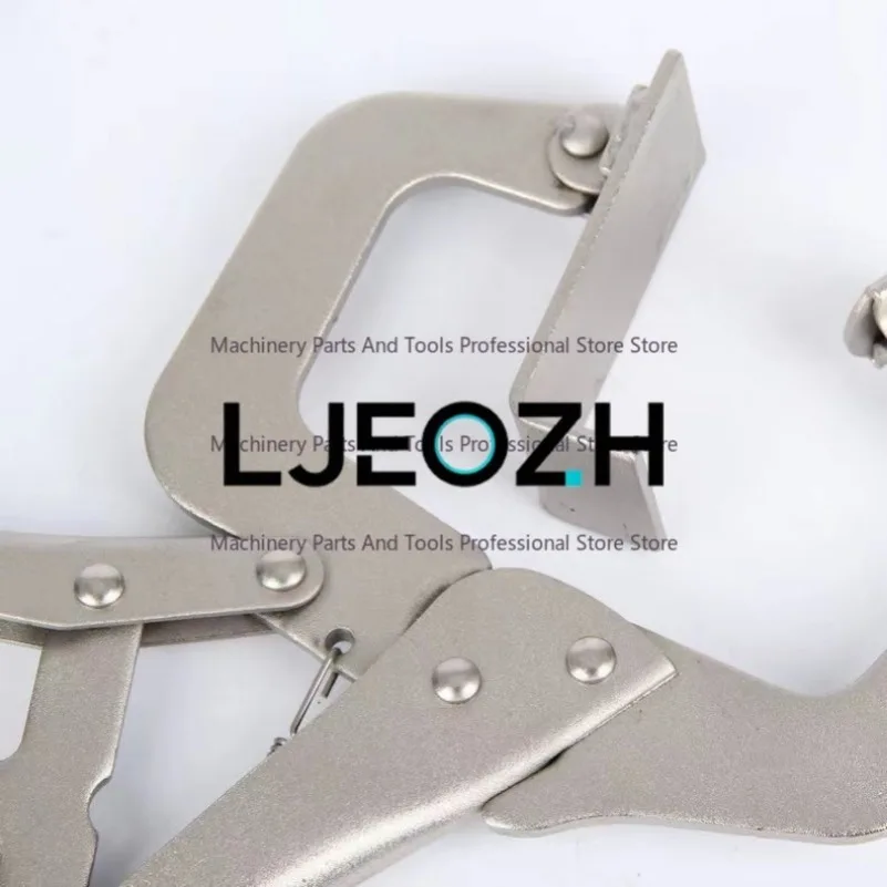 11 Inch C-type Forceps, Heavy-duty Clamping Forceps Welded Fixed C-type Angle Plate Clamping Flat Nozzle