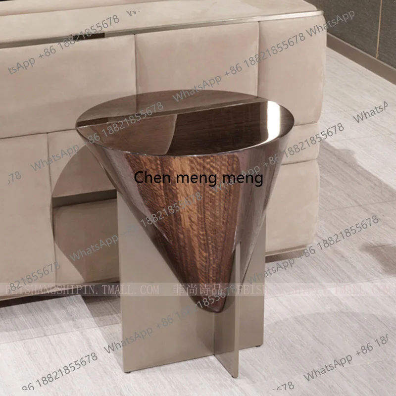 

Postmodern simple round a few light luxury edge a few Nordic living room phone a few solid wood desk lamp stand custom