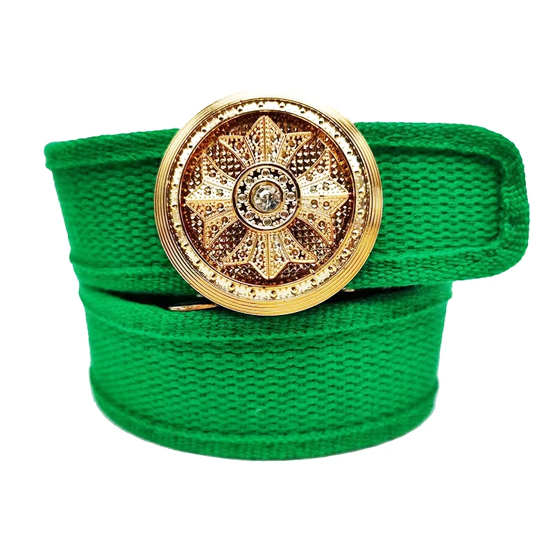 Vrouwen Modieuze Tailleband Draait Rond Met Gesp Nieuwe Stijl Witte Doek Riem Luxe Vrouw Roze Riem