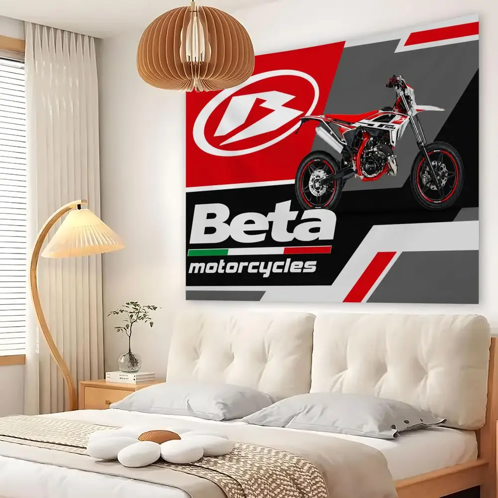 B-Beta Tapestry Custom Living Bedroom Party Dormitory Interior Wall Bohemian Decoration Attached Clip