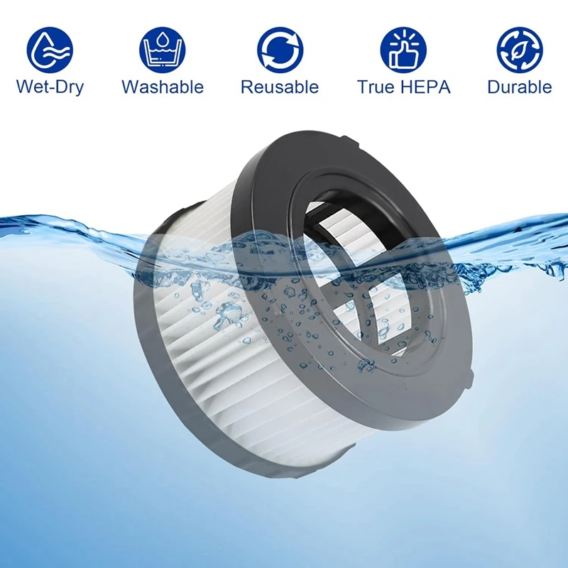 فلتر HEPA بديل لـ dwalt DC5151H ، DC5151H ، DC515 ، DCV517 ، DCV517B ، فلتر فراغ رطب وجاف ، 6 عبوات