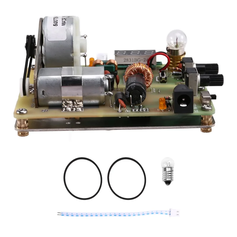 Hand-Operated Electric Motor Generator Model For Student DC/AC Power Experiments