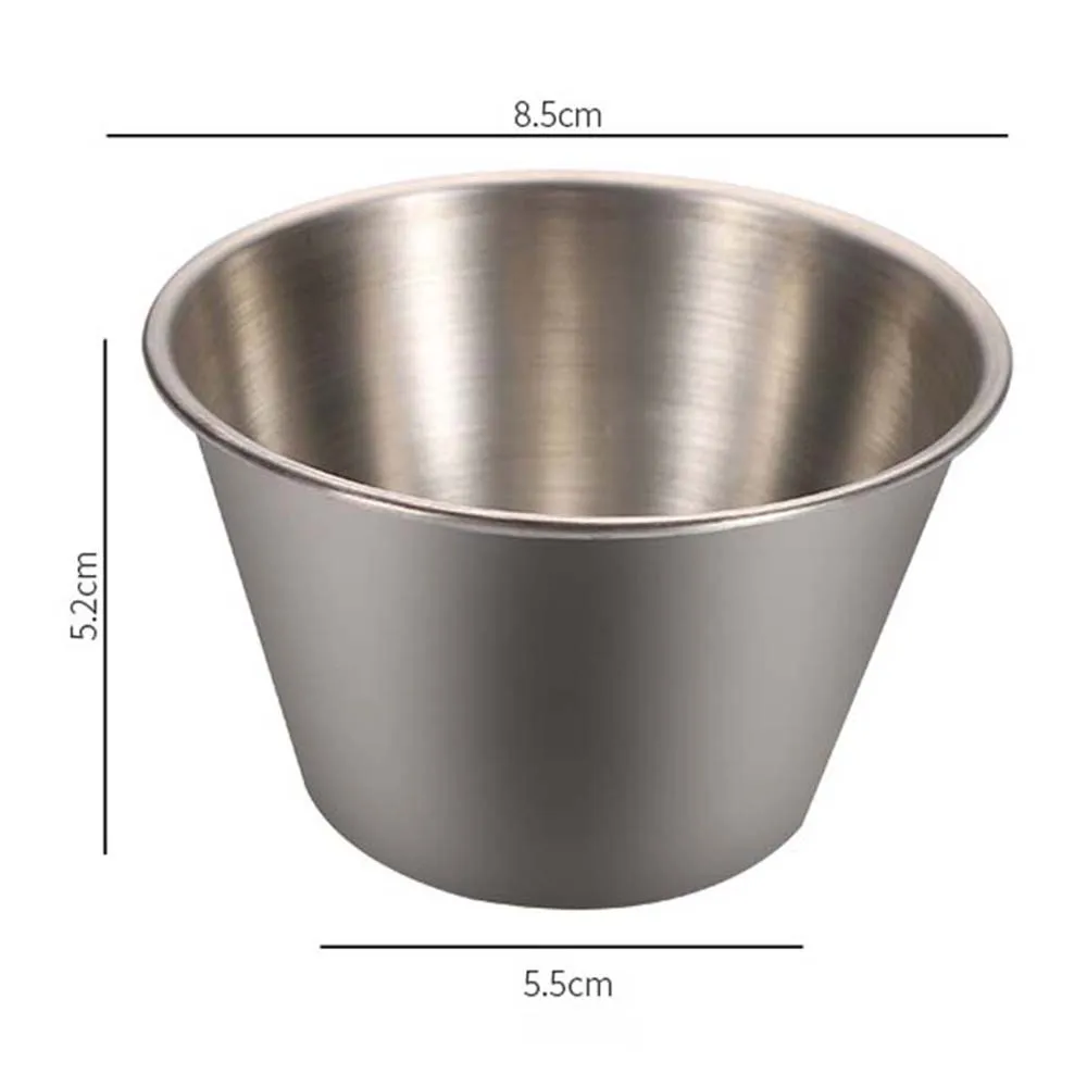 DIY Home Essential Kitchen Supplies Stainless Steel For Home Restaurant Seasoning Dish Small Ketchup Container Seasoning Cup