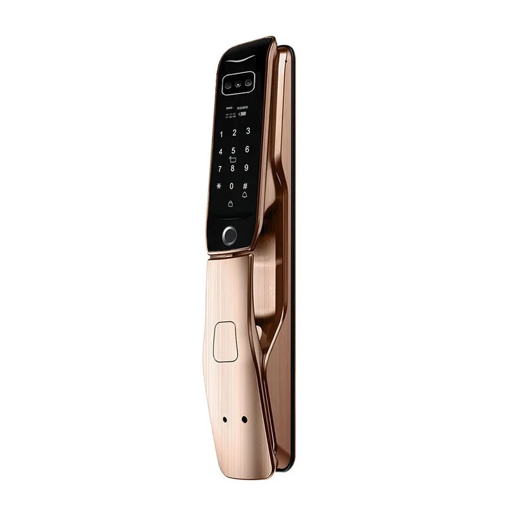 Fingerprint lock of household security door with camera capture updated 3D face recognition brush fingerprint lock