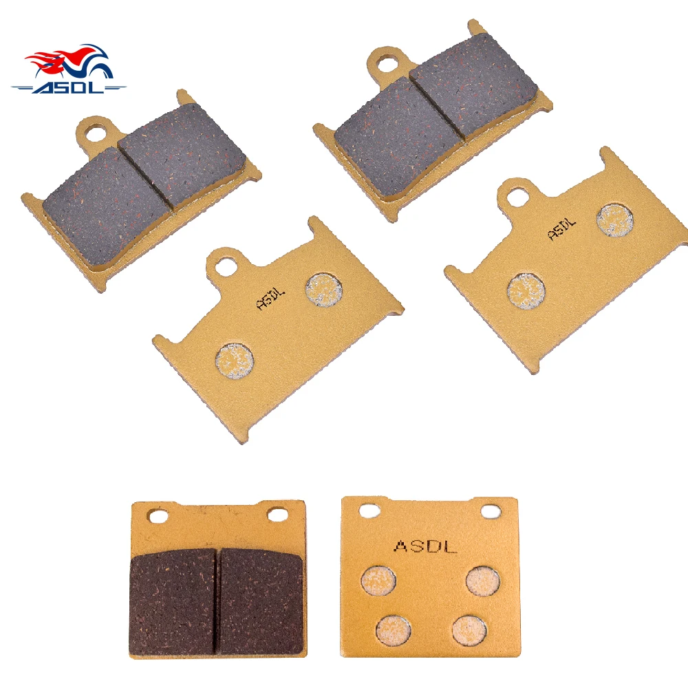 

Motorcycle Front Rear Brake Pads Disc Tablets Set For Suzuki GSF1200 GSF1200S Faired Bandit 4 Piston Caliper 1996-2000 GSF 1200