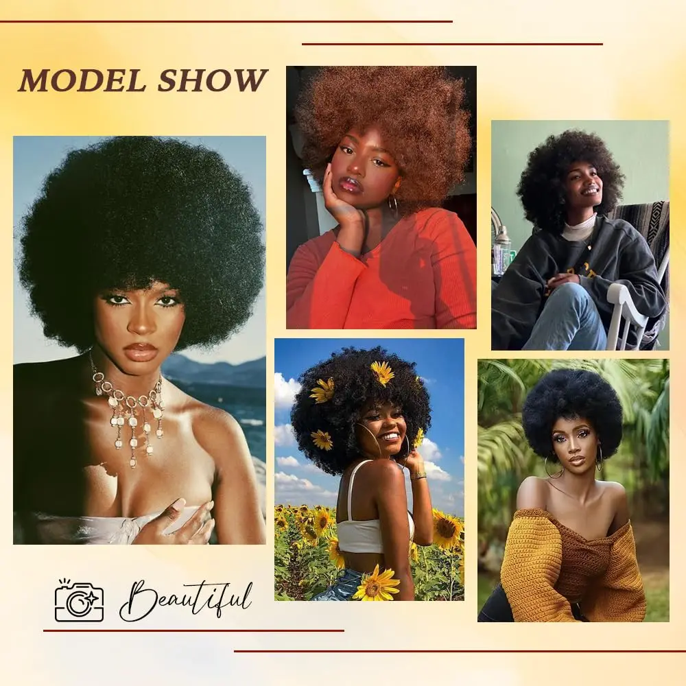 شعر مستعار أفرو مجعد قصير الأفرو نفخة خصلات الشعر المستعار الإنسان للنساء السود الطبيعي الأسود ريمي الشعر البشري آلة صنع الباروكات للاستخدام اليومي