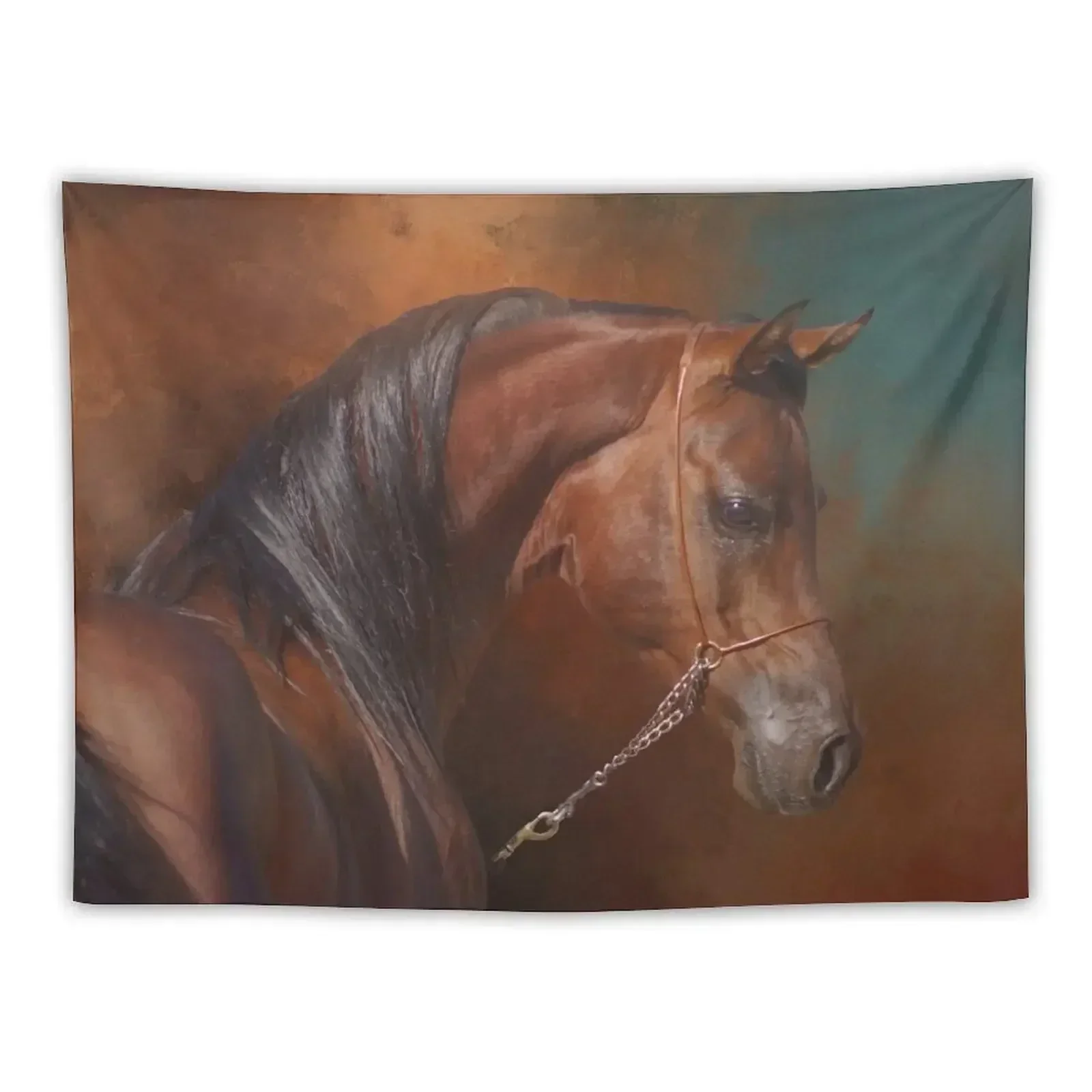 

Bay Arabian Stallion Tapestry Wall Decor Wallpaper Bedroom Tapestry