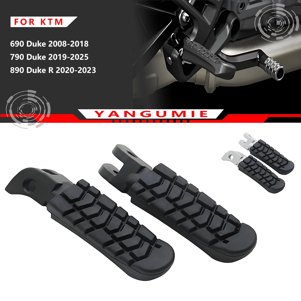 Heavy Duty Front Footboard Footpeg Kit Fit KTM Duke 690 790 890 2018-2024, Motorcycle Accessories Parts 2019 2020 2021 2022 2023 2