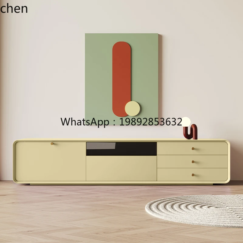 LYY combination modern simple minimalist paint living room can be customized solid wood floor TV cabinet