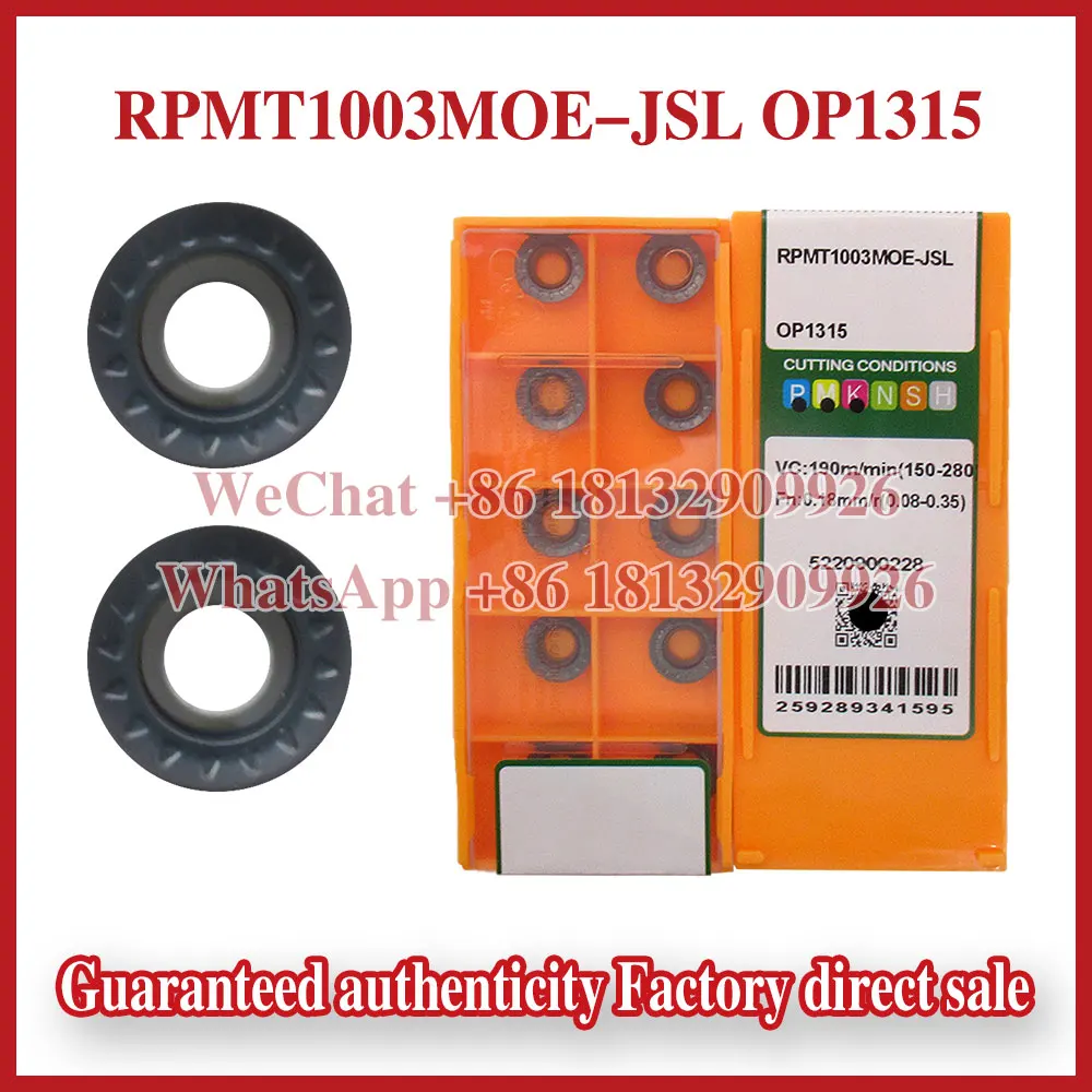 100% Original RPMT08T2MO RPMT08T2MOE-JSL RPMT1003MOE-JSL RPMT10T3MOE-JSL OP1215 OP1315 OP2202 OP1325 herramienta de corte CNC