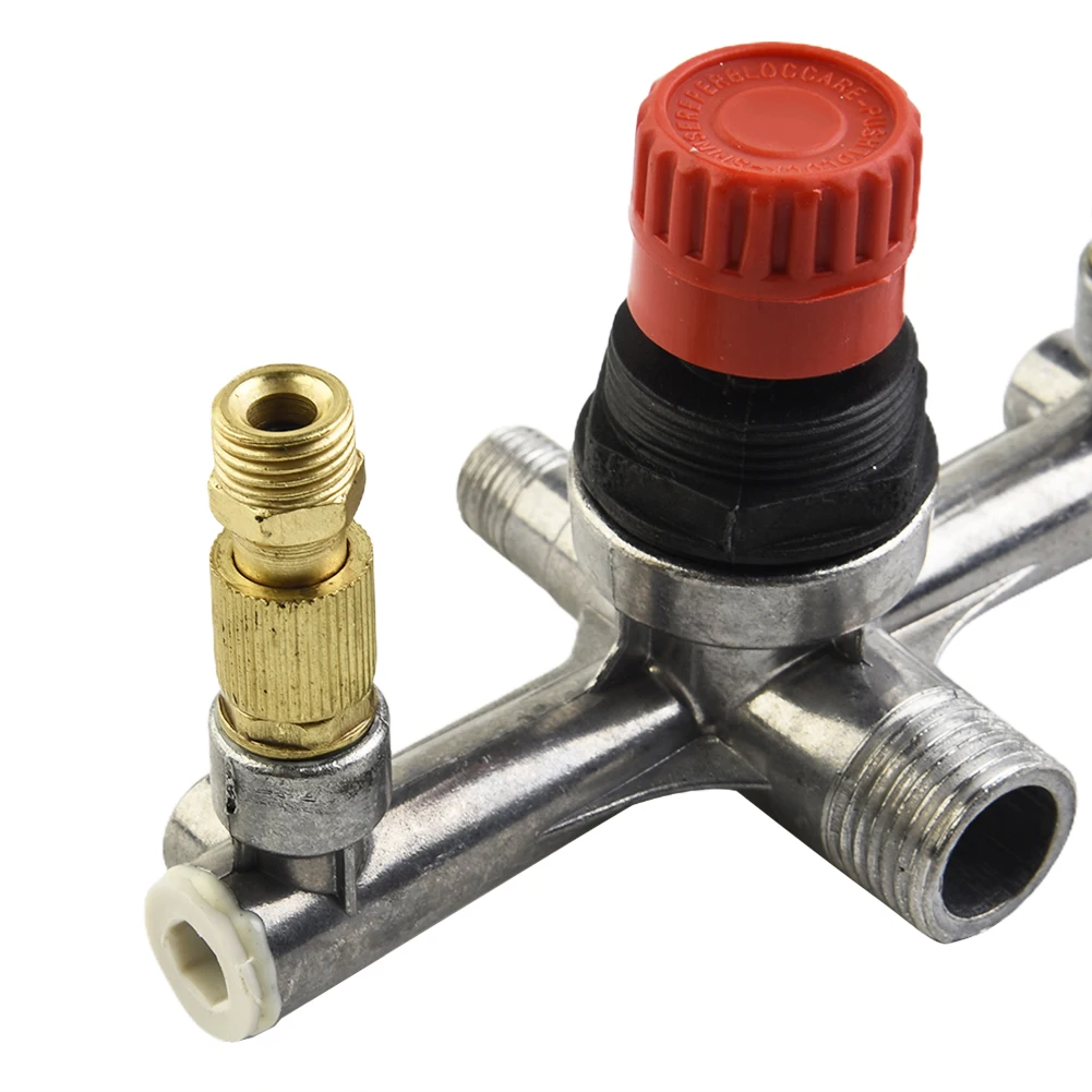 

Air Compressor Switch Pump Parts Aluminum bracket For Piston Power Push-pull valves Red cap Tool Workshop Accessories