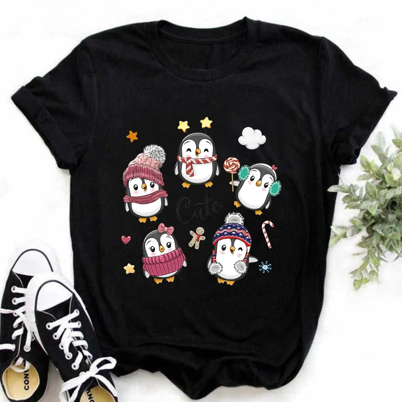 Cute Koala Cat Animal Women Funny T-shirt Girl Y2K Fashion 90S Print Tops Tee Female Black White Clothes Ladies Casual T-shirt