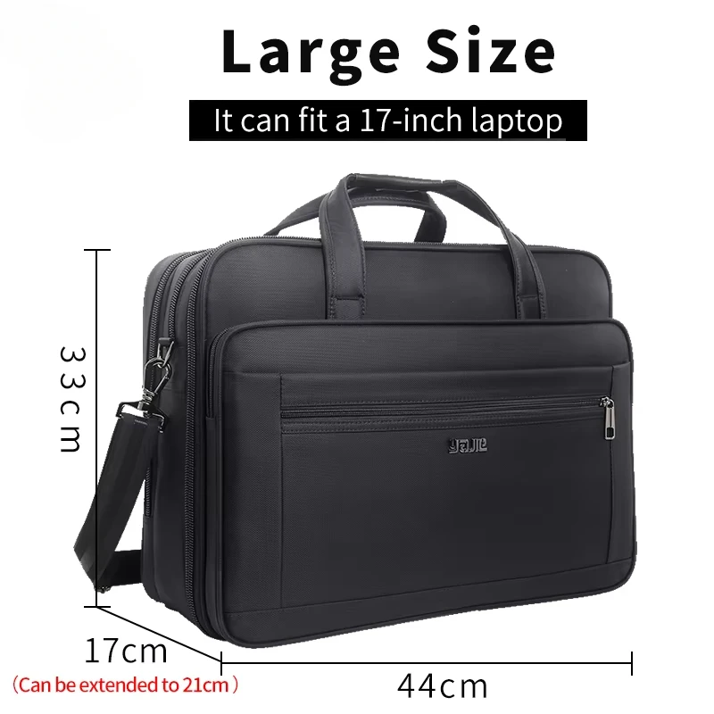 IGETBAG Briefcase Canvas Black 3