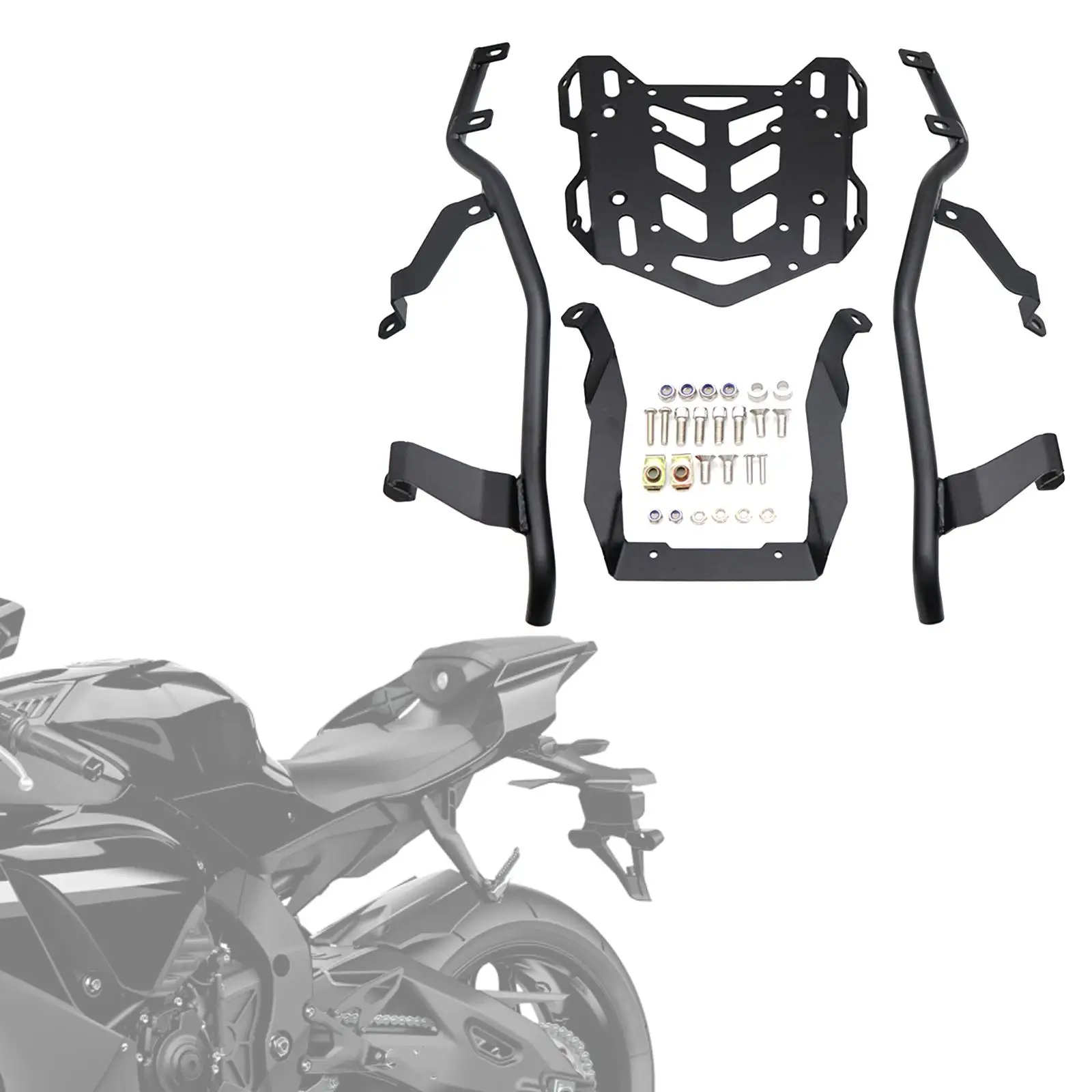 Motorcycle Luggage Rack Metal Cargo Shelf Bracket Replace Parts for Yamaha MT25 MT03 R25 R3 2020-2023 Motorbike Accessories